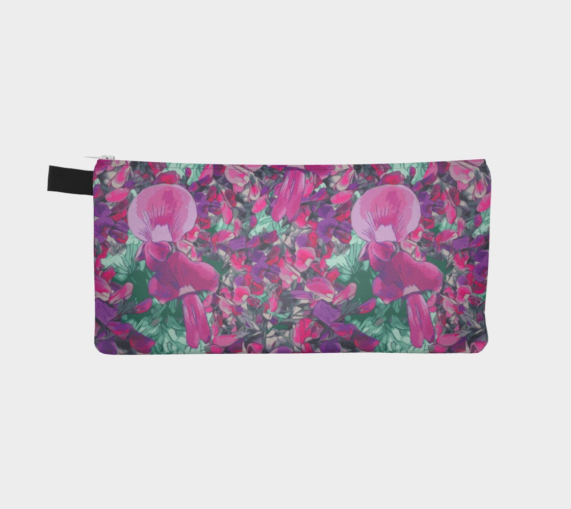 Floral Wild Flower Pencil Case - Holly-Leaved Mirbelia -Mirbelia dilatata West Australian