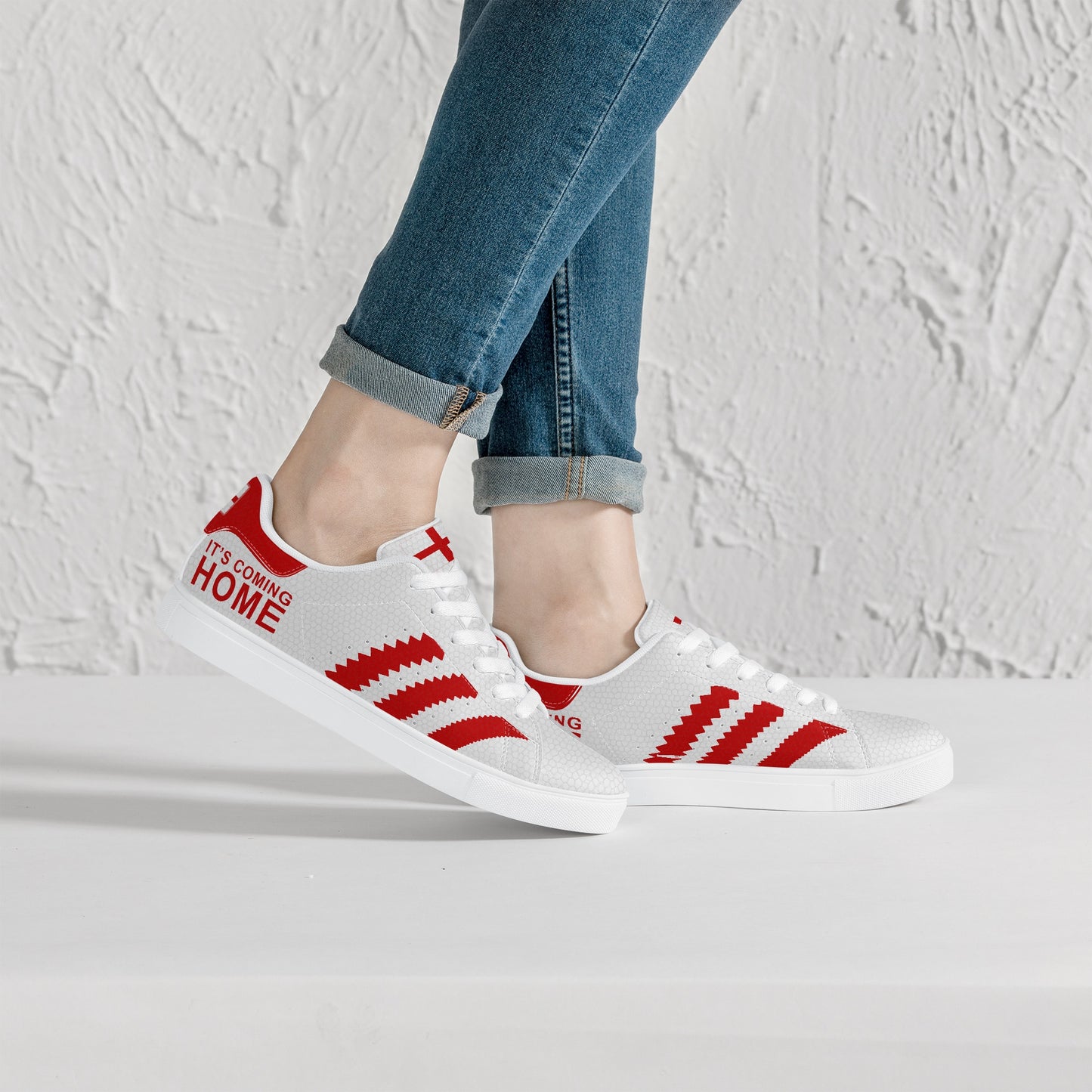 England It's Coming Home Leather Look Euro Trainers