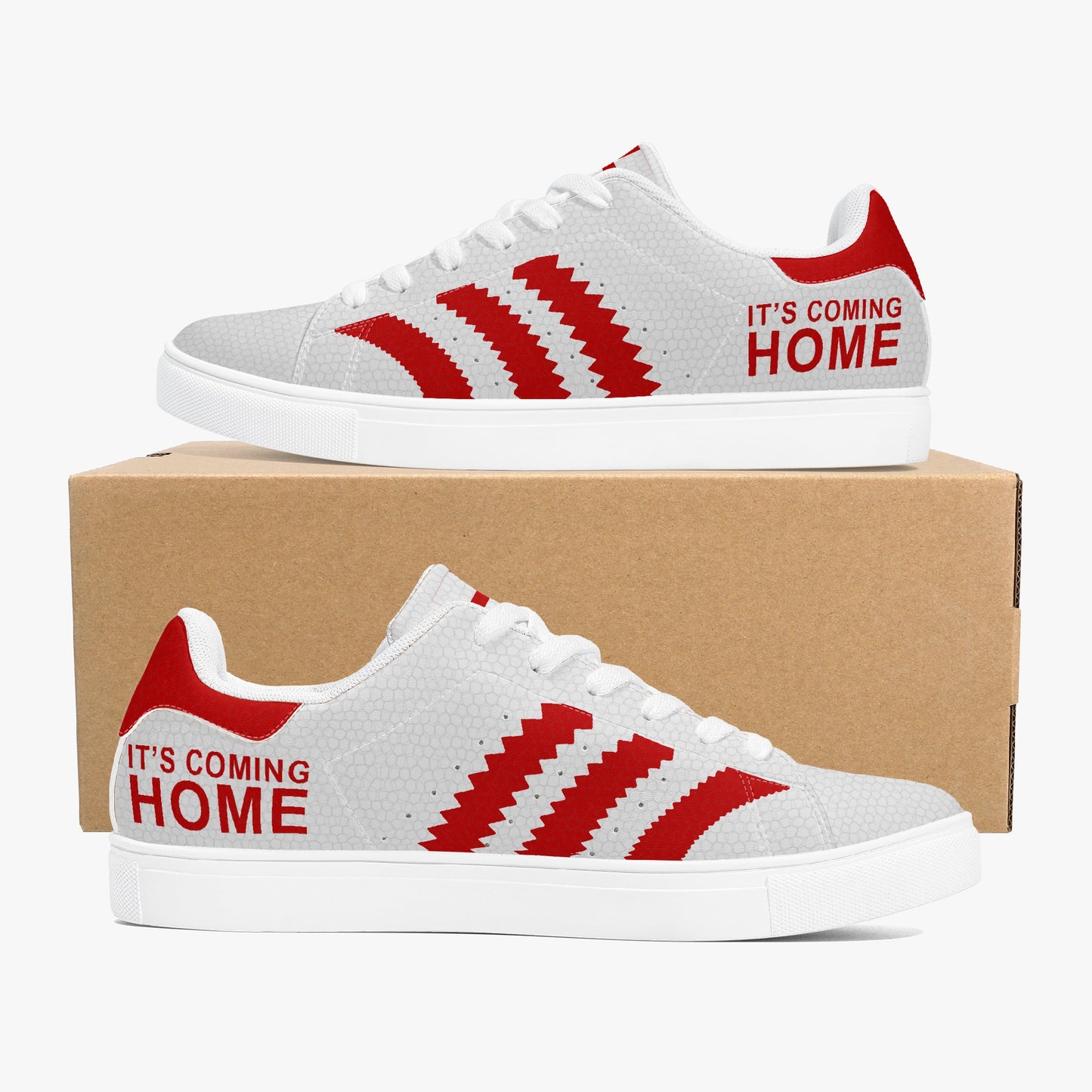 England It's Coming Home Leather Look Euro Trainers
