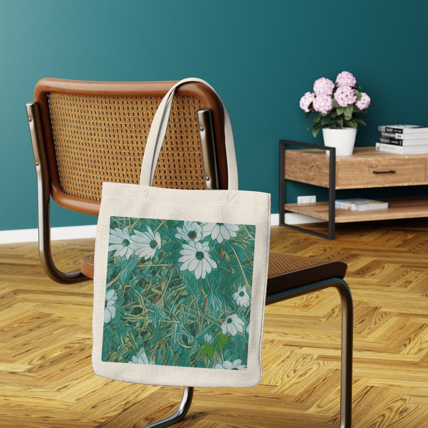 Floral Wild Flower Tote Bag - OSTEOSPERMUM 'Avalanche' Daisy, West Australian Wild Flowers.