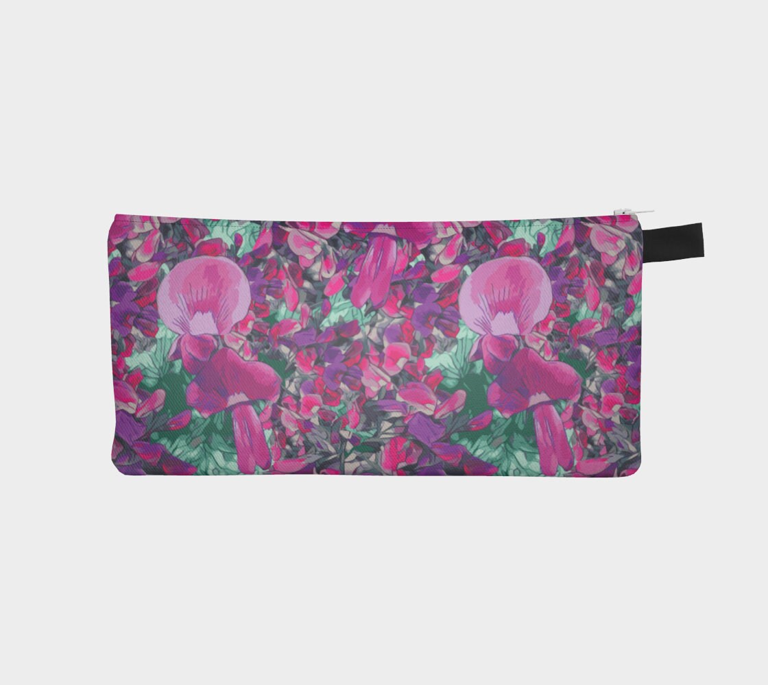 Floral Wild Flower Pencil Case - Holly-Leaved Mirbelia -Mirbelia dilatata West Australian
