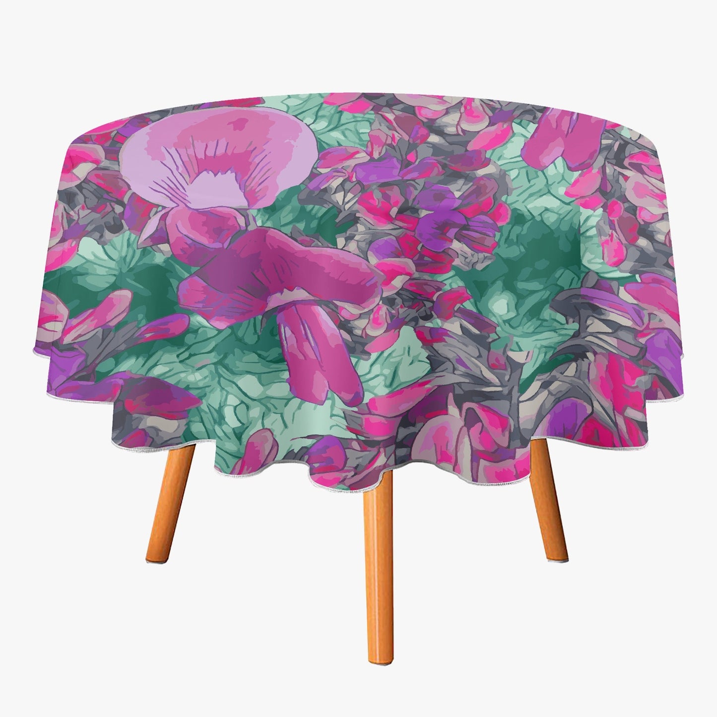 Floral Wild Flower Table Cloth 60" Inch - Holly-Leaved Mirbelia - Mirbelia dilatata, West Australian Wild Flowers.