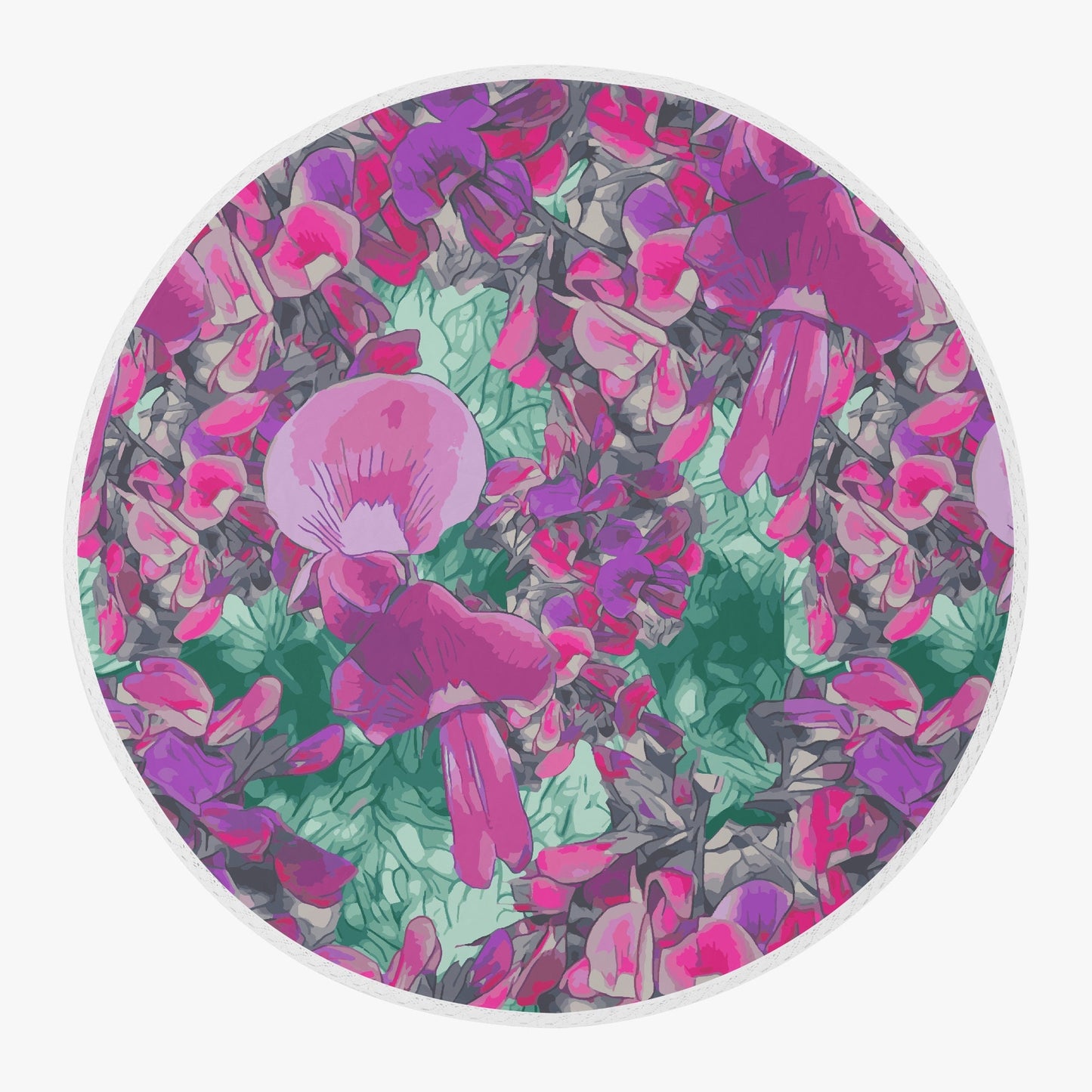 Floral Wild Flower Table Cloth 60" Inch - Holly-Leaved Mirbelia - Mirbelia dilatata, West Australian Wild Flowers.