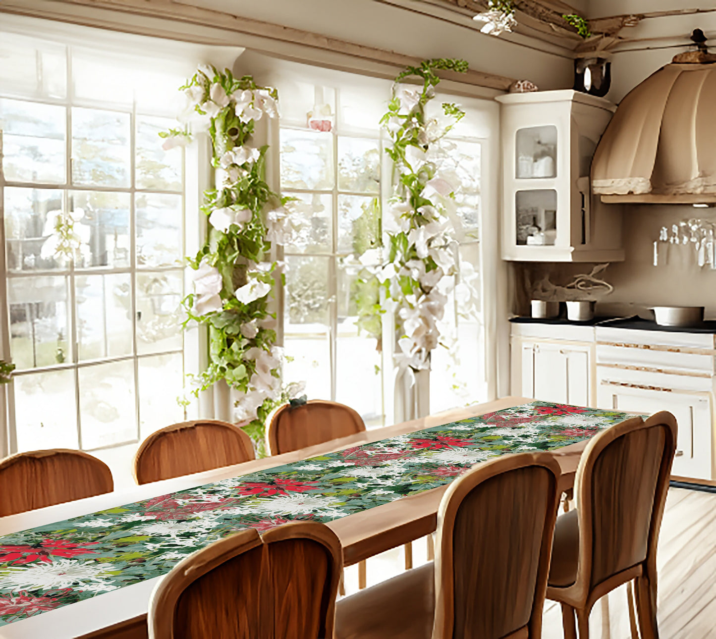 Australian Christmas Wild Flowers Table Runner 90''×13''