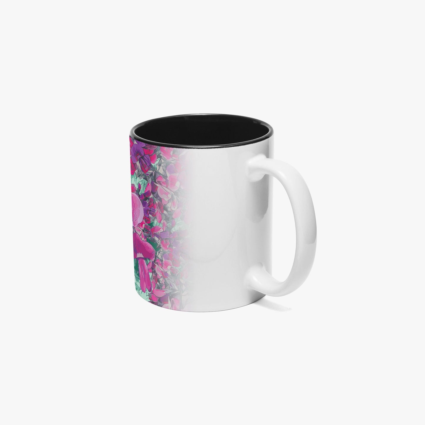 Floral Wild Flower Mug - Holly-Leaved Mirbelia - Mirbelia dilatata, West Australian Wild Flowers.