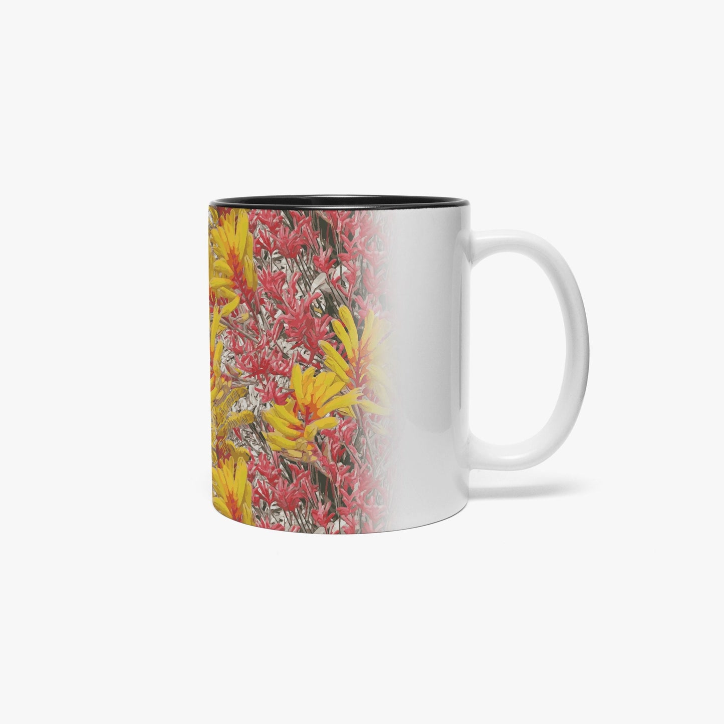 Floral Wild Flower Mug - Anigozanthos flavidu (Kangaroo Paw), West Australian Wild Flowers.