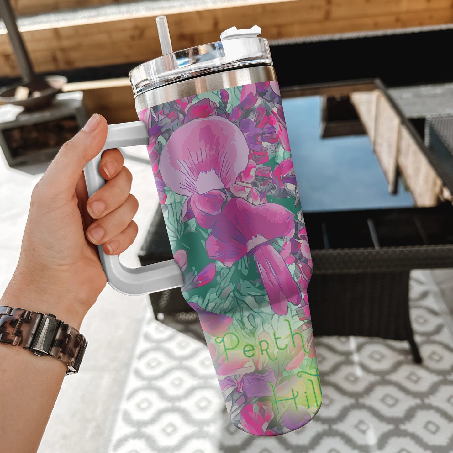 Australian Perth Hills Wild Flower 40oz Tumbler